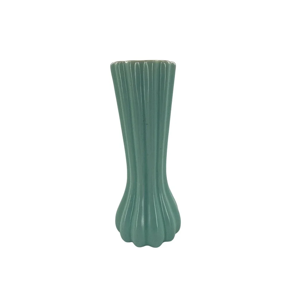 Catalina Pottery Vase Unisex Small Blue Pink Fluted Bud Vase Mid‎ Century C1 229